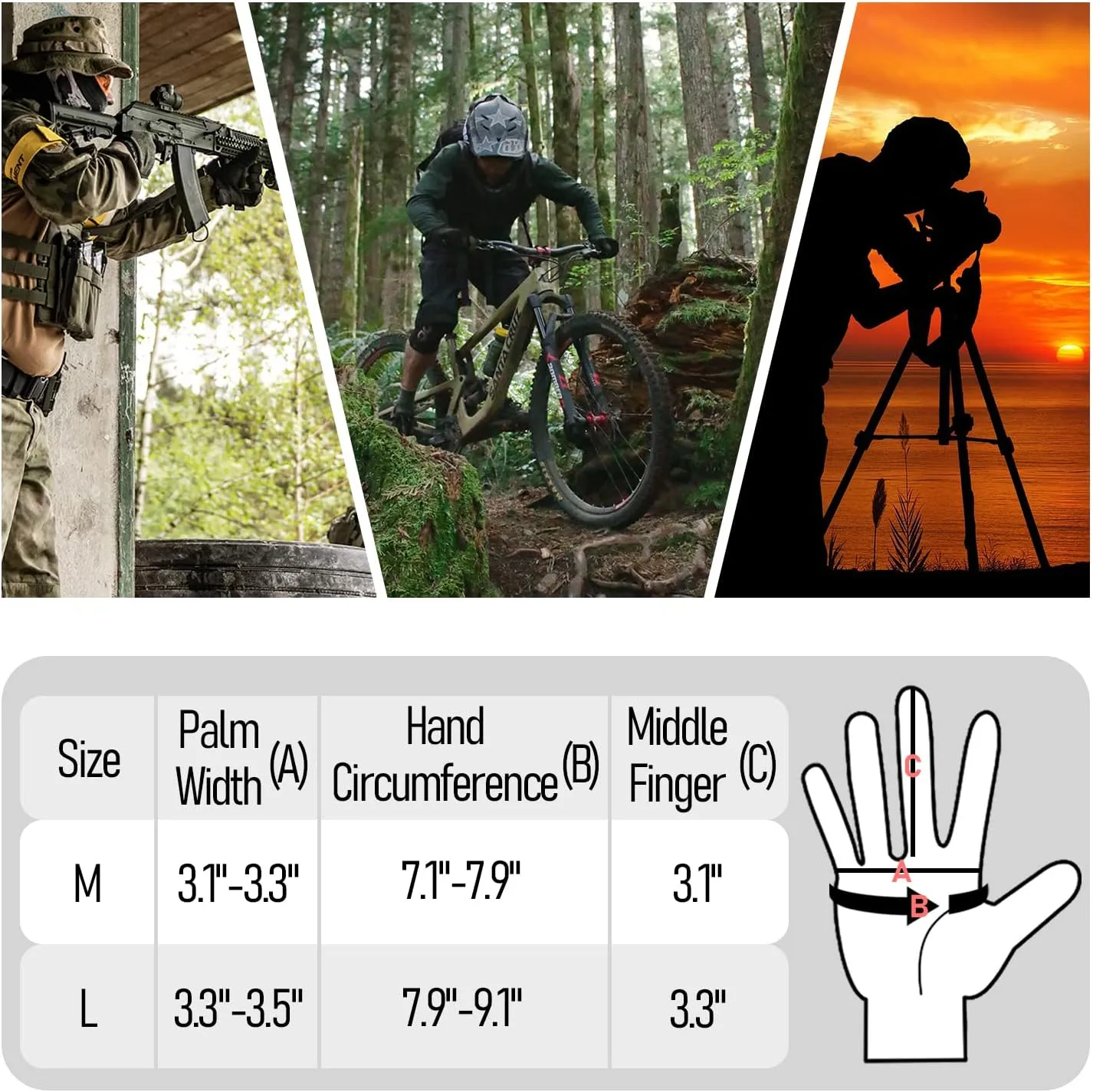 Sutekus Tactical Gloves Hard Knuckle Gloves with Touchscreen Fingers Hand Gear for Hiking, Camping, Hunting, Combat, Shooting, Cycling, Motorcycle