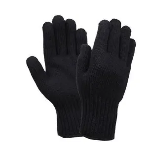 Tactical Wool Glove Liners, Unstamped - Black -S.  ( 5 per pack)
