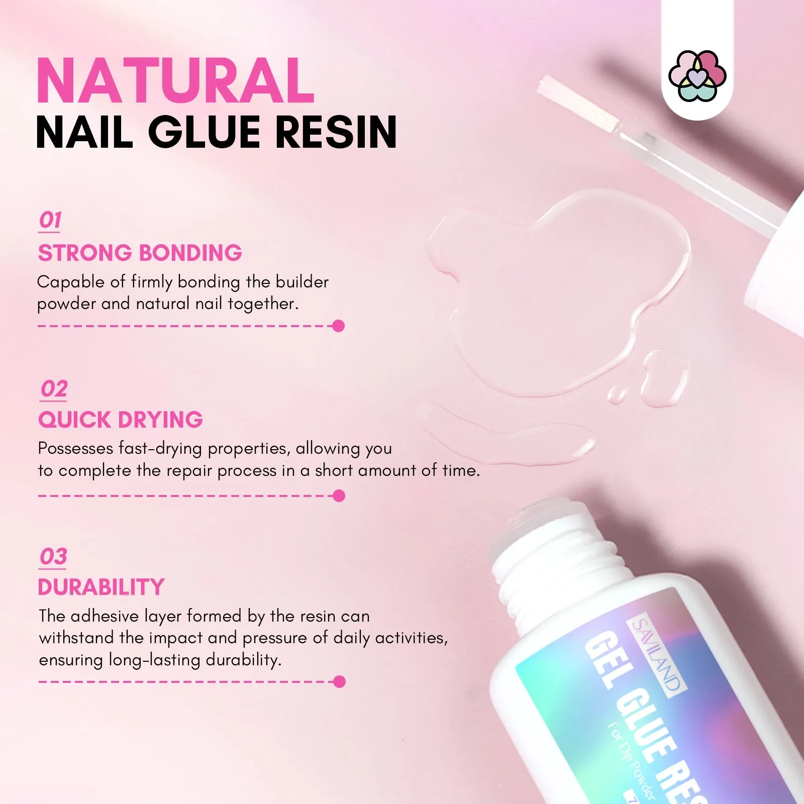 [US ONLY]Cracked Nail Repair Kit - Clear & White Dip Powder with Nail Glue