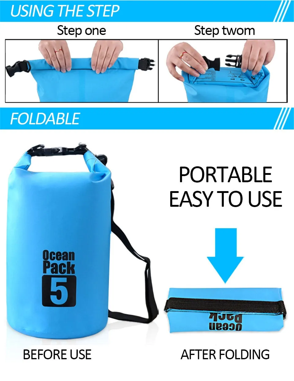 Waterproof Dry Bag - various colors & sizes