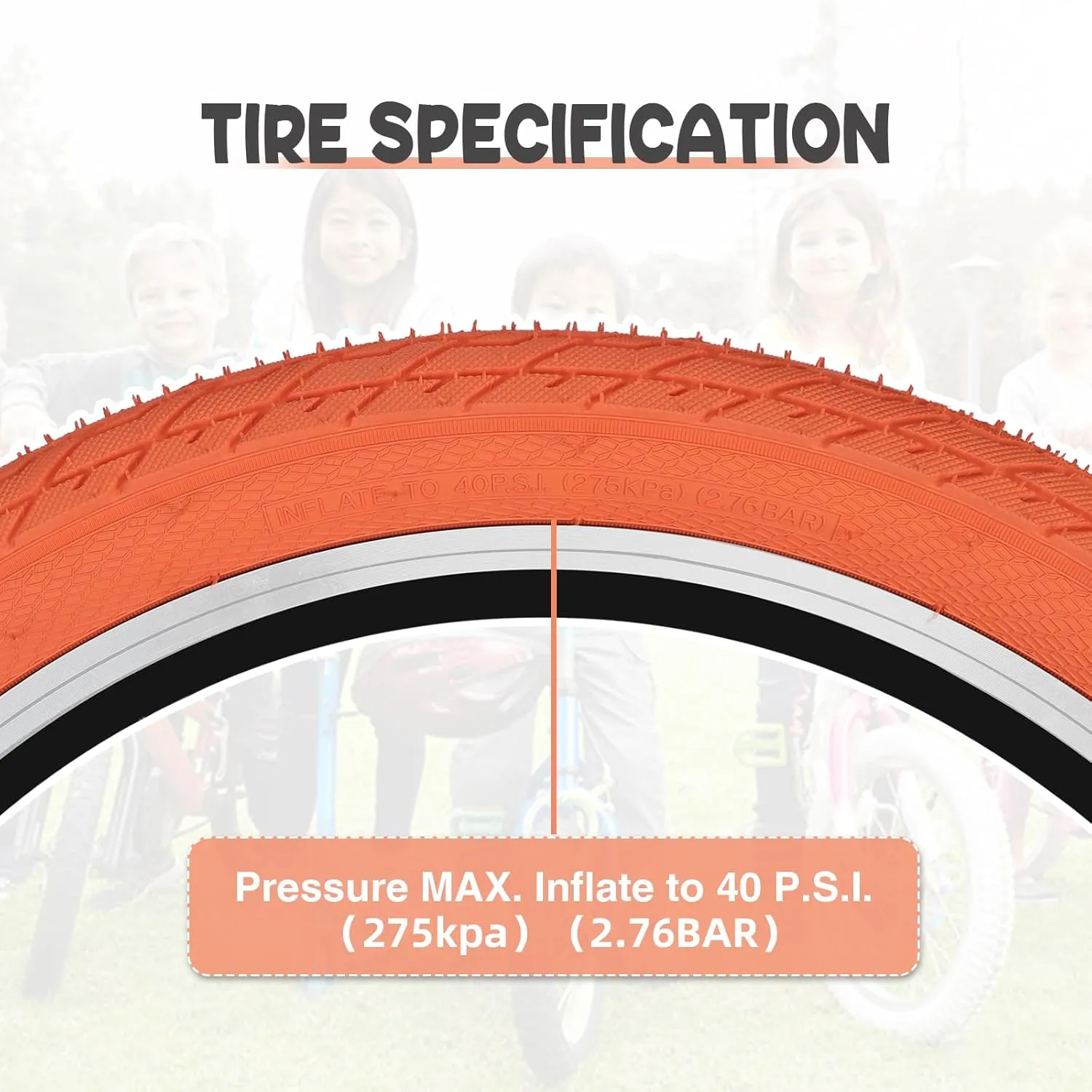 ZUKKA 20 x 2.35 Bike Tire 1/2 Pack 20 inch x 2.35 BMX Bike Tire Folding Replacement Tire for MTB Mountain Bike, BMX Bicycle Commuter Bike