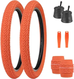 ZUKKA 20 x 2.35 Bike Tire 1/2 Pack 20 inch x 2.35 BMX Bike Tire Folding Replacement Tire for MTB Mountain Bike, BMX Bicycle Commuter Bike