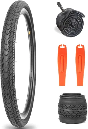 ZUKKA Bike Tire 26X1.75 Mountain Bike Tire with 2 Tire Levers Folding Replacement Tire MTB Mountain Bike, BMX Bicycle Commuter Bike
